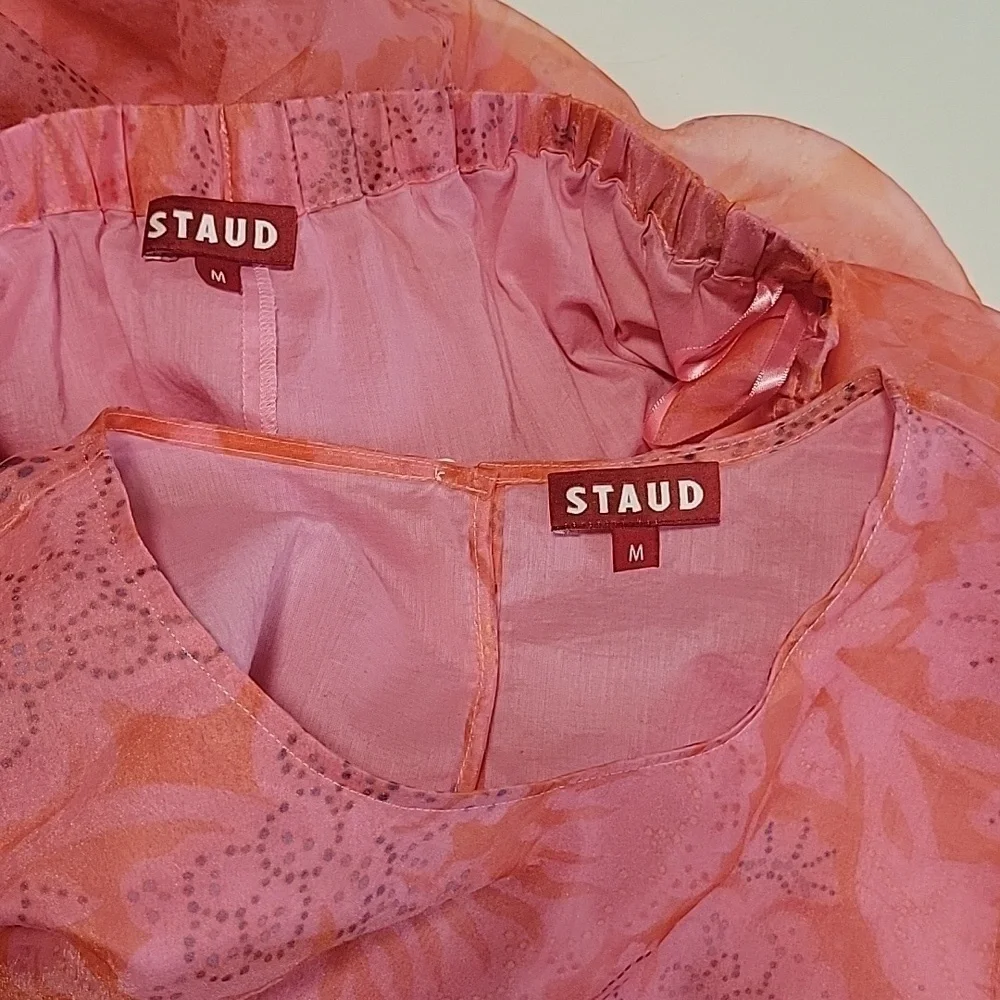 Staud Frieze Cropped Top and Mattia Skirt Set